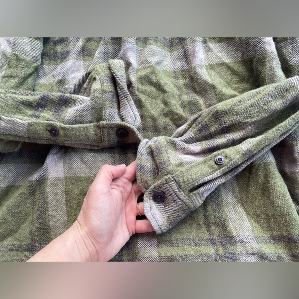 Ll Bean Plaid Button Down Top - image 4